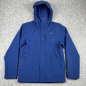 North Face Carto Triclimate Waterproof Shell Jacket Mens M Blue DryVent Hooded